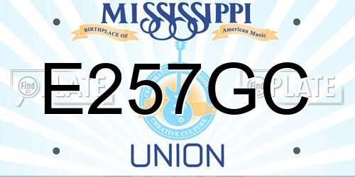 E257GC Mississippi License Plate