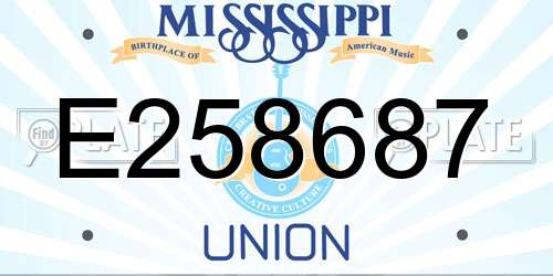 E258687 Mississippi License Plate