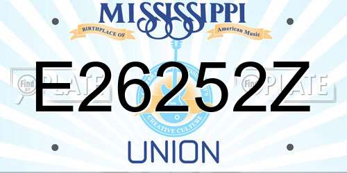 E26252Z Mississippi License Plate