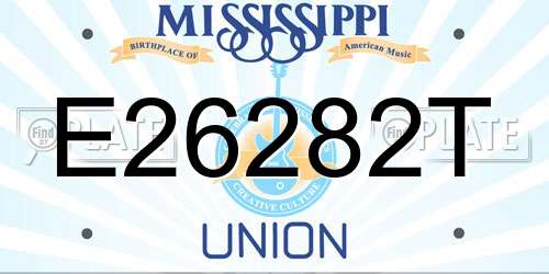 E26282T Mississippi License Plate
