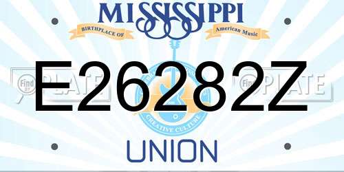 E26282Z Mississippi License Plate