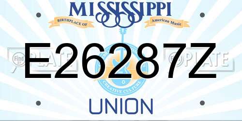 E26287Z Mississippi License Plate