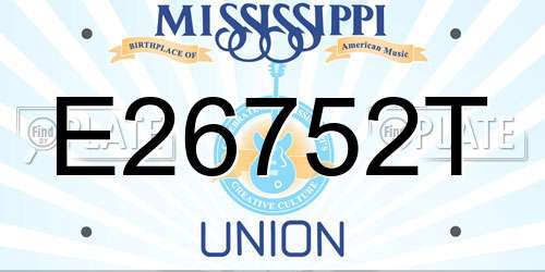 E26752T Mississippi License Plate