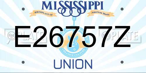 E26757Z Mississippi License Plate