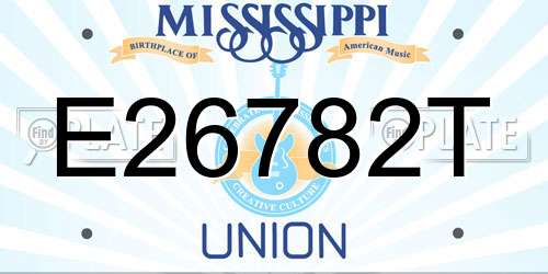 E26782T Mississippi License Plate
