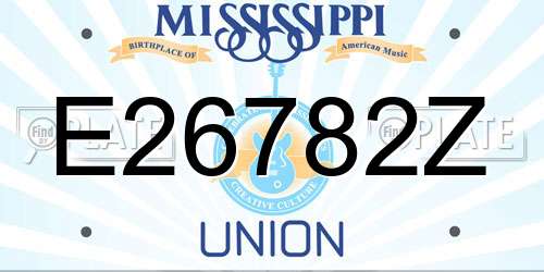 E26782Z Mississippi License Plate