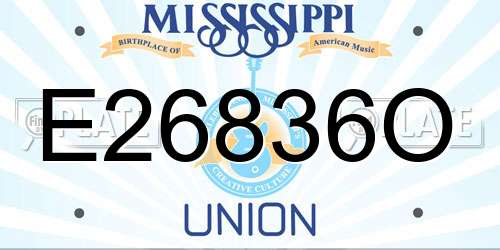 E26836O Mississippi License Plate