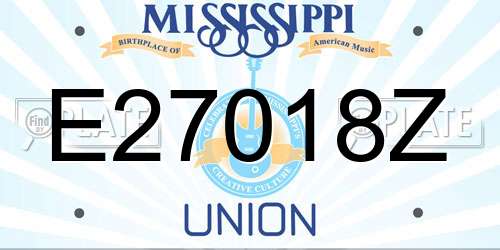 E27018Z Mississippi License Plate