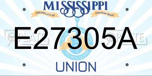 E27305A Mississippi License Plate