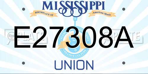 E27308A Mississippi License Plate