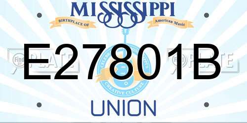 E27801B Mississippi License Plate