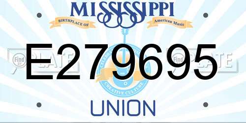 E279695 Mississippi License Plate
