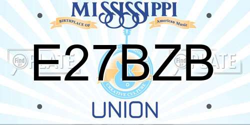 E27BZB Mississippi License Plate