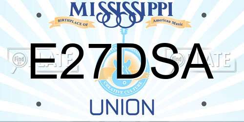 E27DSA Mississippi License Plate