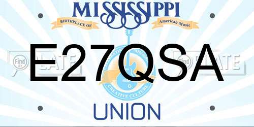 E27QSA Mississippi License Plate