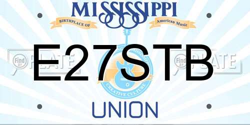 E27STB Mississippi License Plate