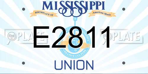 E2811 Mississippi License Plate