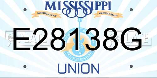 E28138G Mississippi License Plate