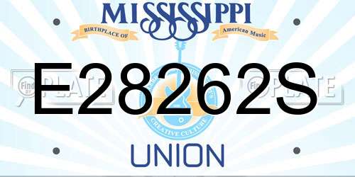 E28262S Mississippi License Plate