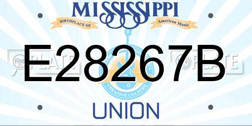 E28267B Mississippi License Plate
