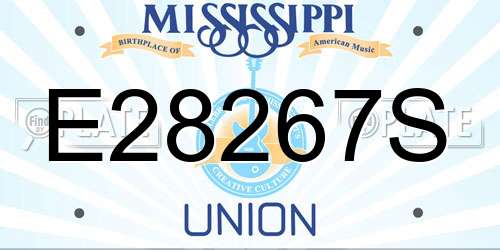 E28267S Mississippi License Plate