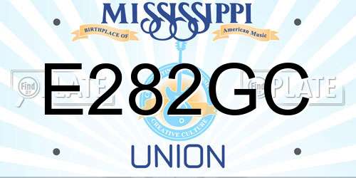 E282GC Mississippi License Plate