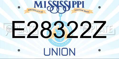 E28322Z Mississippi License Plate