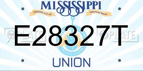 E28327T Mississippi License Plate