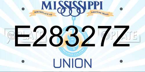 E28327Z Mississippi License Plate