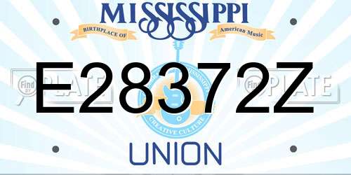 E28372Z Mississippi License Plate