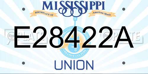E28422A Mississippi License Plate
