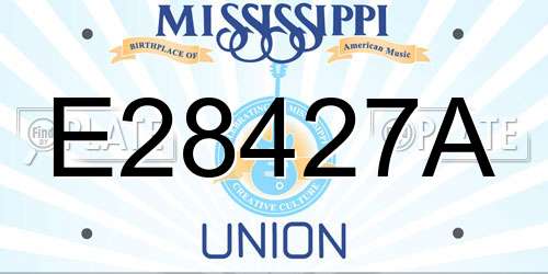 E28427A Mississippi License Plate