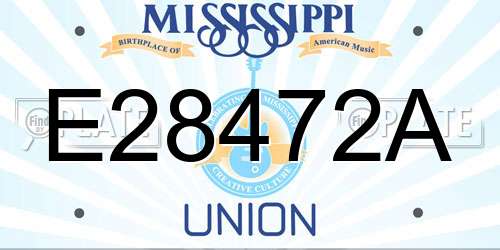 E28472A Mississippi License Plate
