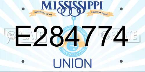 E284774 Mississippi License Plate
