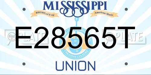 E28565T Mississippi License Plate