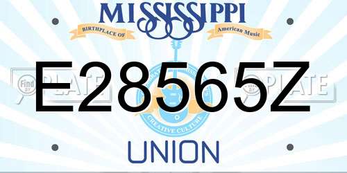 E28565Z Mississippi License Plate