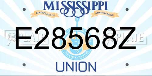 E28568Z Mississippi License Plate