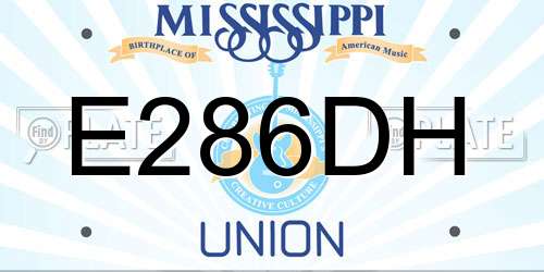 E286DH Mississippi License Plate
