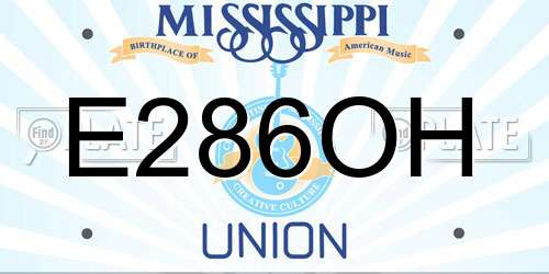 E286OH Mississippi License Plate