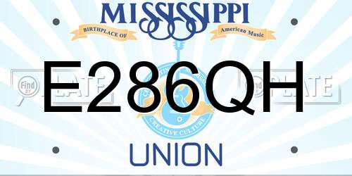 E286QH Mississippi License Plate