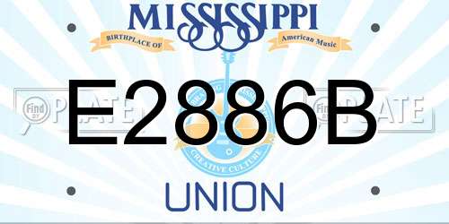 E2886B Mississippi License Plate