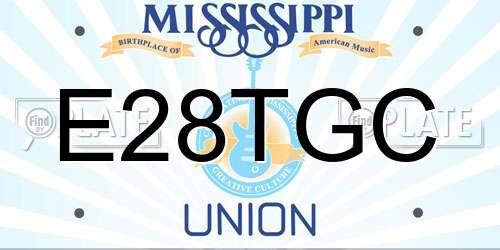 E28TGC Mississippi License Plate