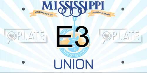 E3 Mississippi License Plate