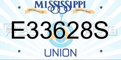 E33628S Mississippi License Plate