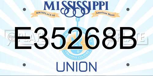 E35268B Mississippi License Plate
