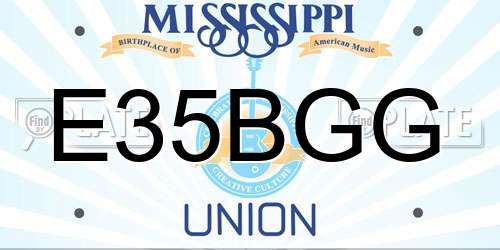 E35BGG Mississippi License Plate