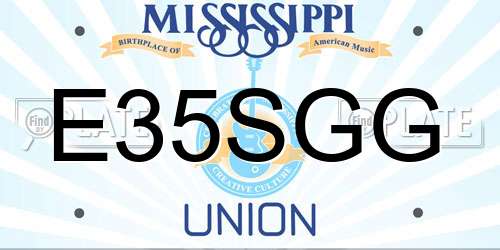 E35SGG Mississippi License Plate