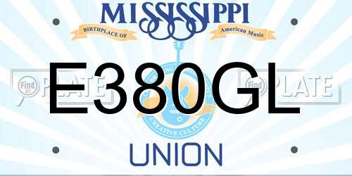 E380GL Mississippi License Plate