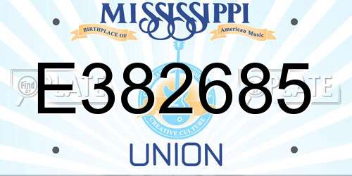 E382685 Mississippi License Plate