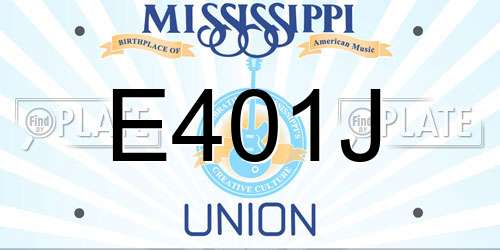 E401J Mississippi License Plate